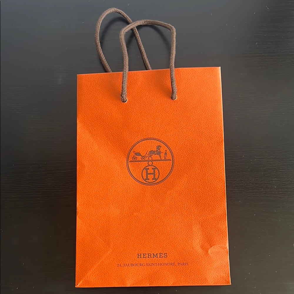 Authentic Hermes Small Shopping Bag 8.5" x 5.75 x 2.5"